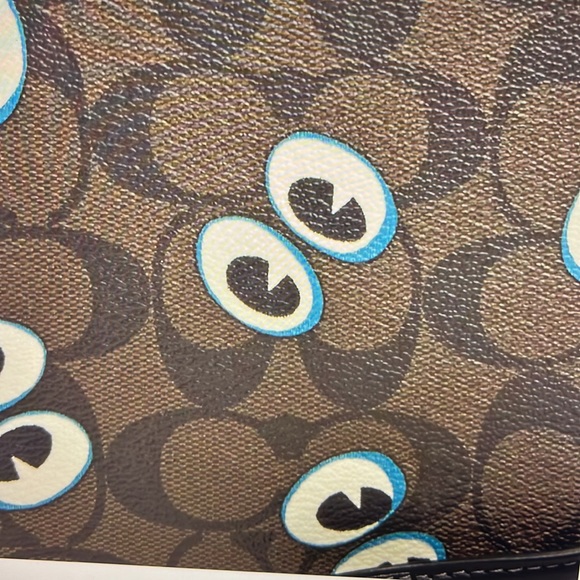 👀 COACH CANTEEN CROSSBODY IN SIGNATURE CANVAS WITH HALLOWEN EYES 👀 NWT 👀 - Picture 7 of 16